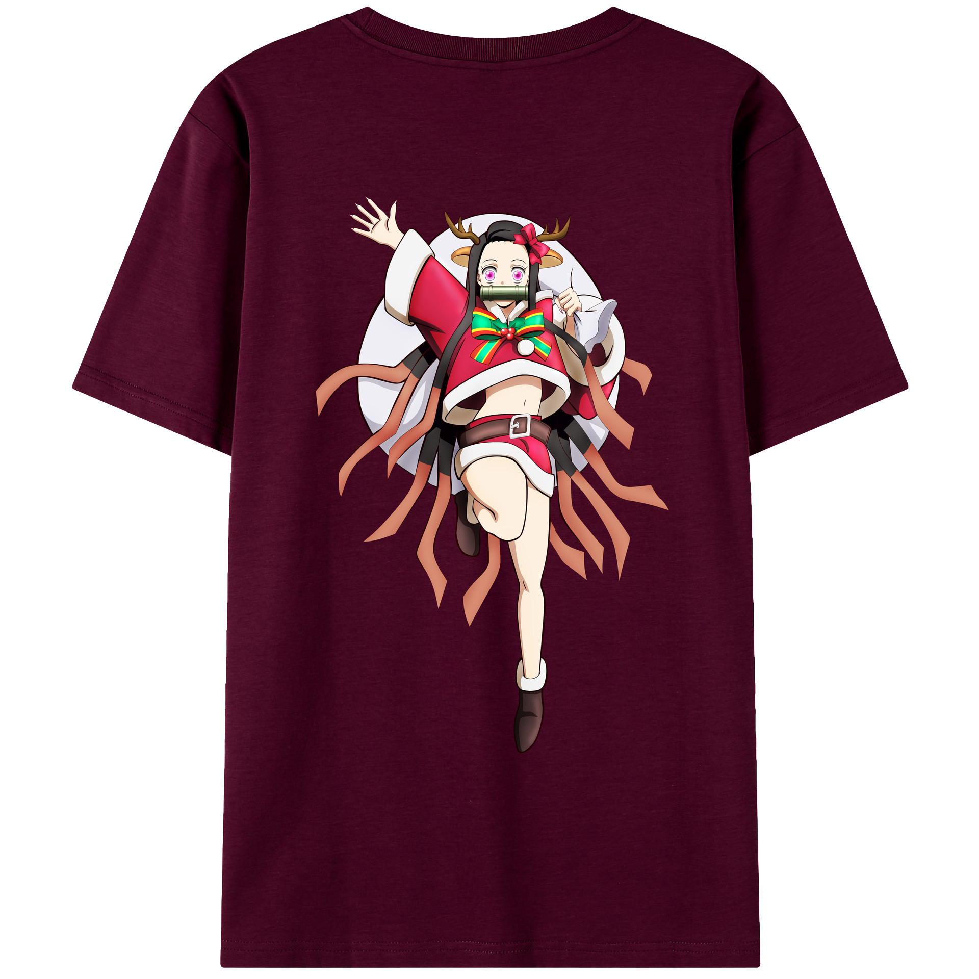 （画像用） 鬼滅の刃（きめつのやいば）竈門 禰󠄀豆子／かまど ねずこ Kamado Nezuko レディース半袖Tシャツ(バックプリント)